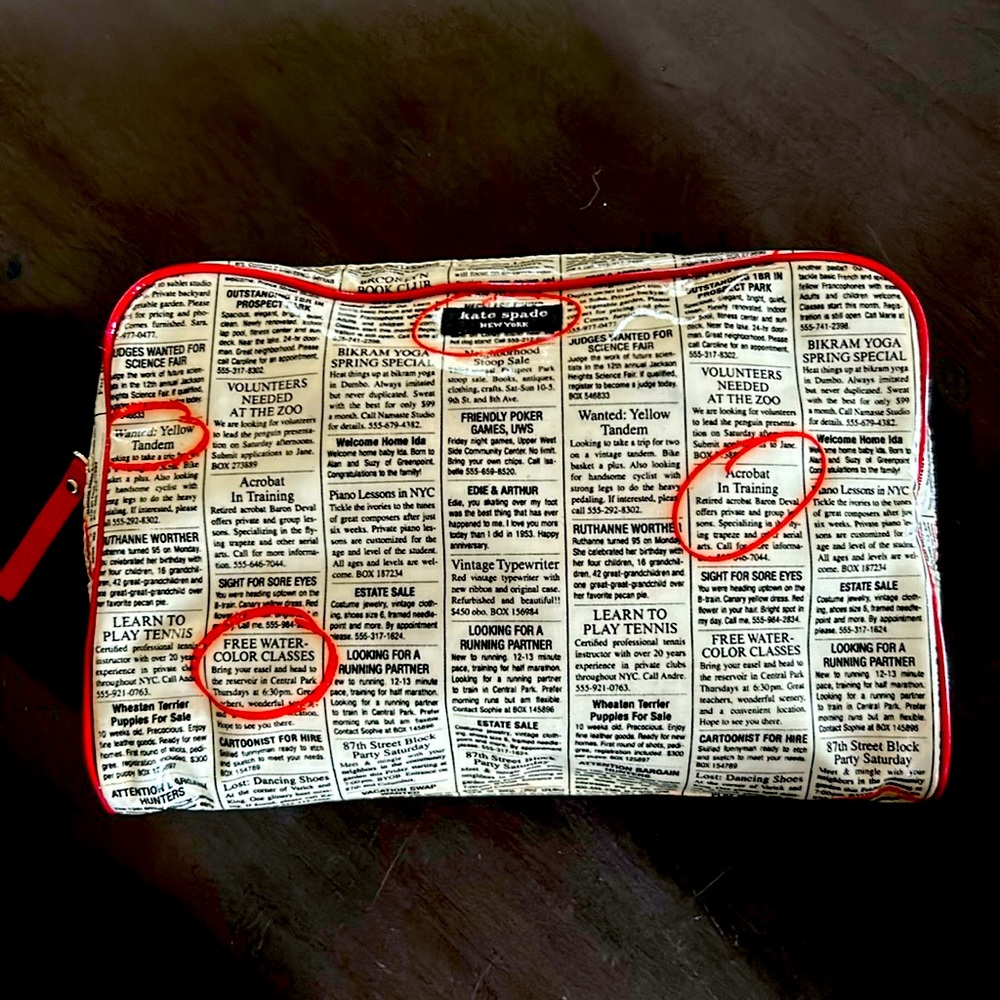 EUC Kate Spade make up bag